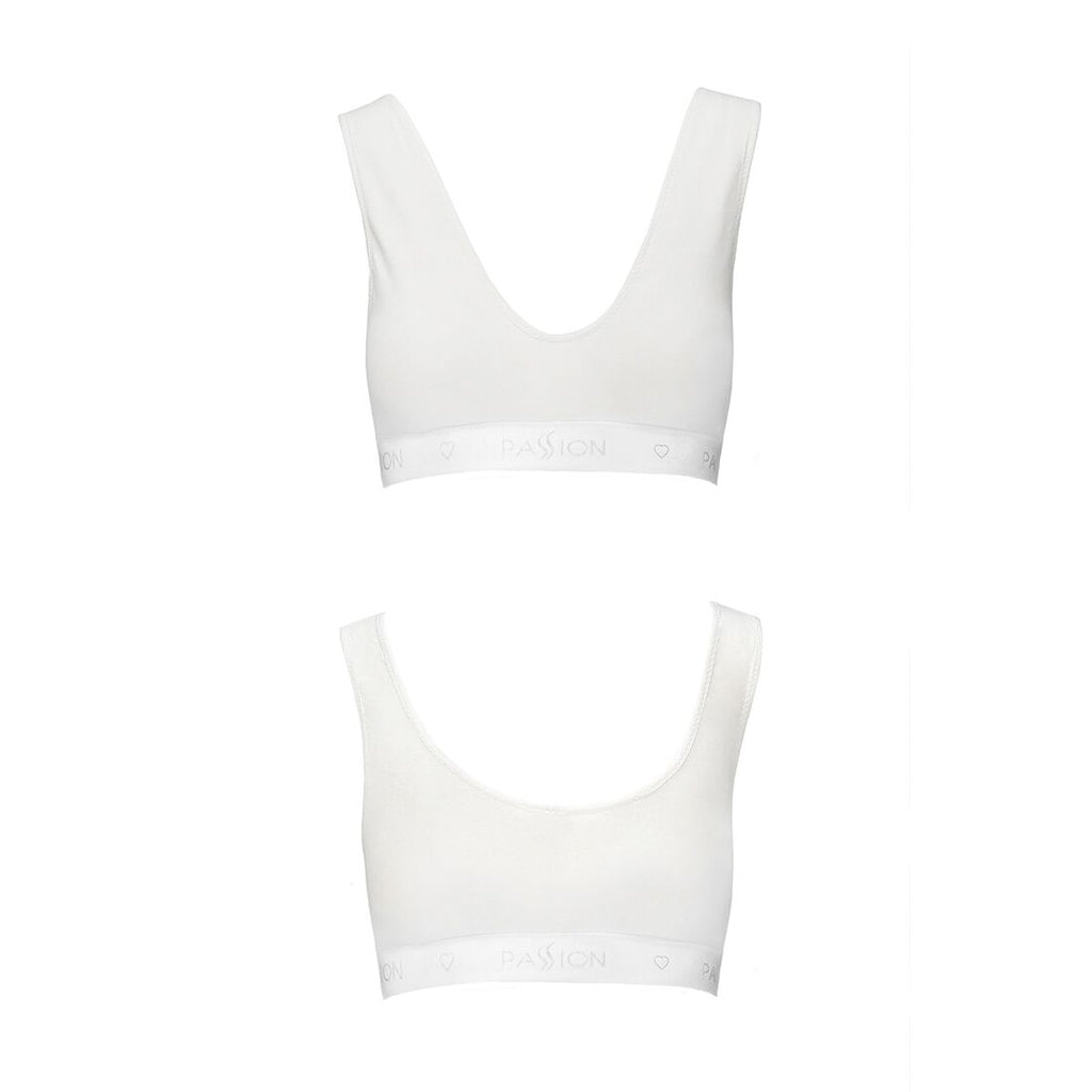 Passion (Польща) Спортивний топ з еластичної бавовни Passion PS005 TOP XL, white