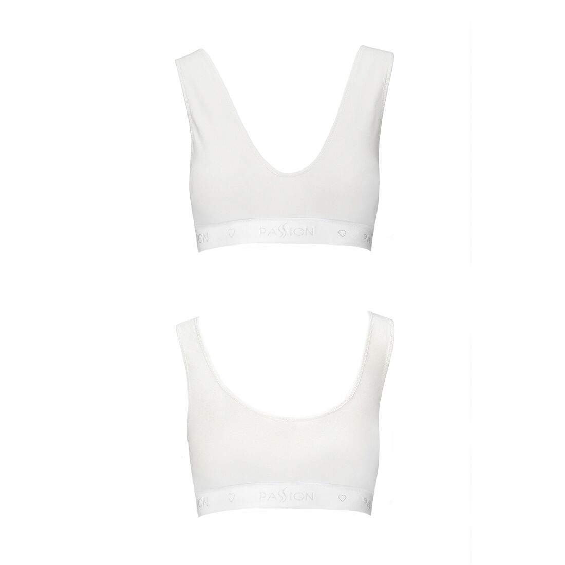Passion (Польща) Спортивний топ з еластичної бавовни Passion PS005 TOP XL, white