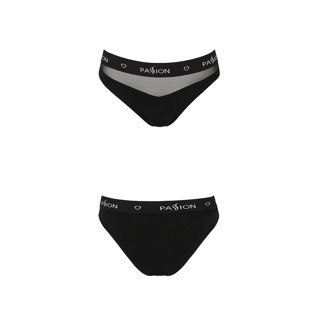 Passion (Польща) Трусики з прозорою вставкою Passion PS006 PANTIES L, black