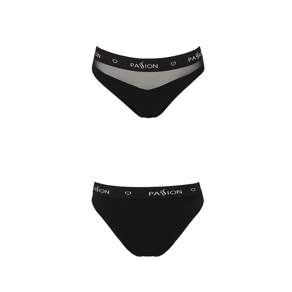 Passion (Польща) Трусики з прозорою вставкою Passion PS006 PANTIES M, black