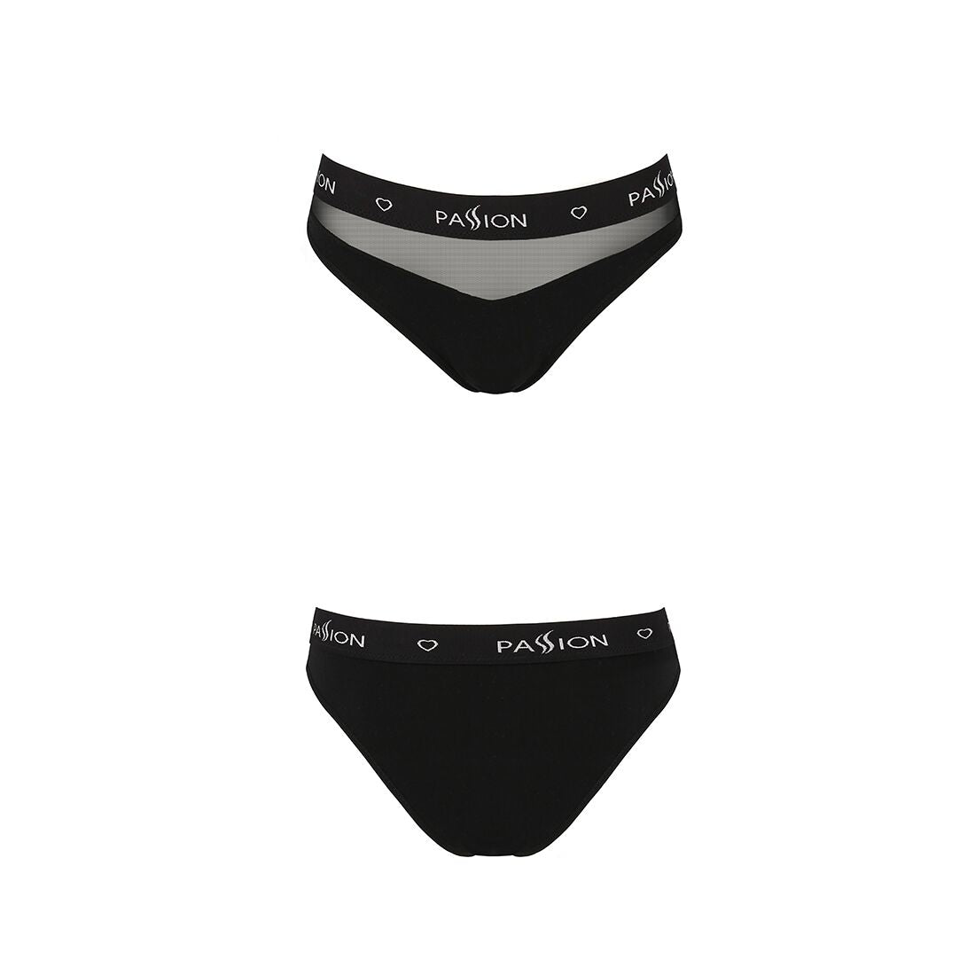Passion (Польща) Трусики з прозорою вставкою Passion PS006 PANTIES M, black