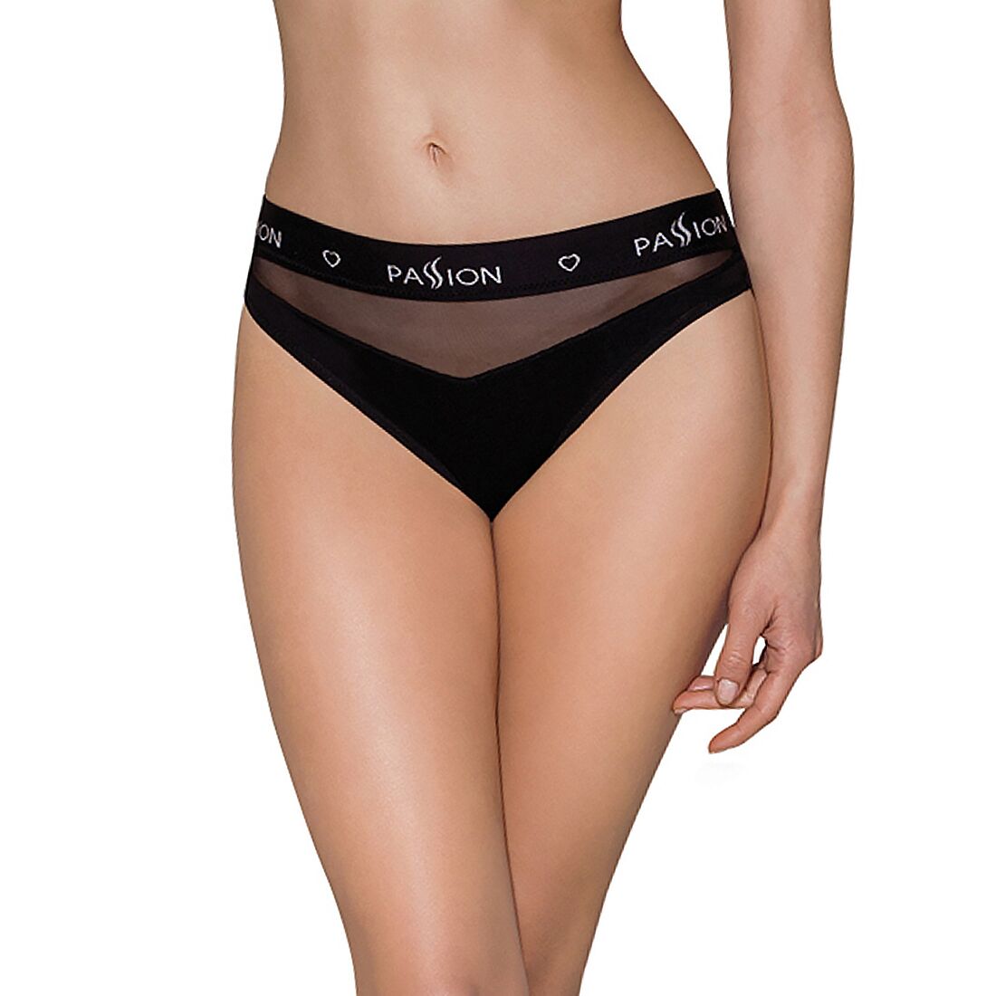 Passion (Польща) Трусики з прозорою вставкою Passion PS006 PANTIES S, black