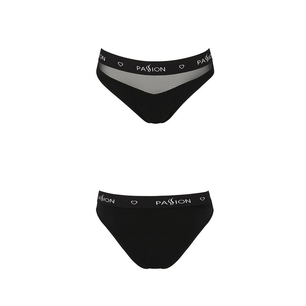 Passion (Польща) Трусики з прозорою вставкою Passion PS006 PANTIES XL, black