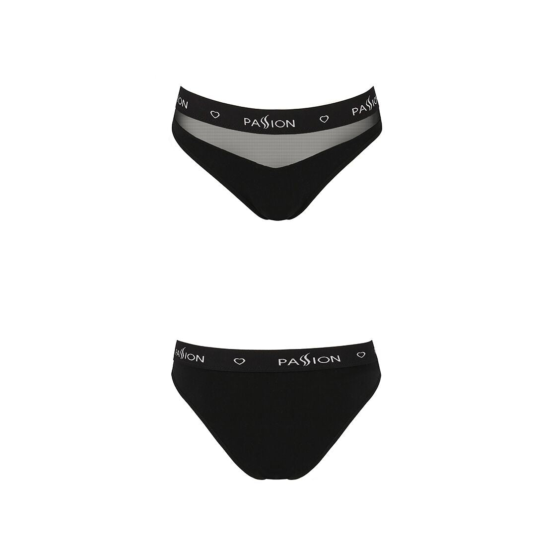 Passion (Польща) Трусики з прозорою вставкою Passion PS006 PANTIES XL, black
