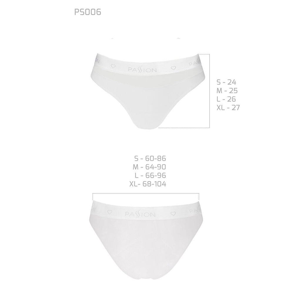 Passion (Польща) Трусики з прозорою вставкою Passion PS006 PANTIES L, white