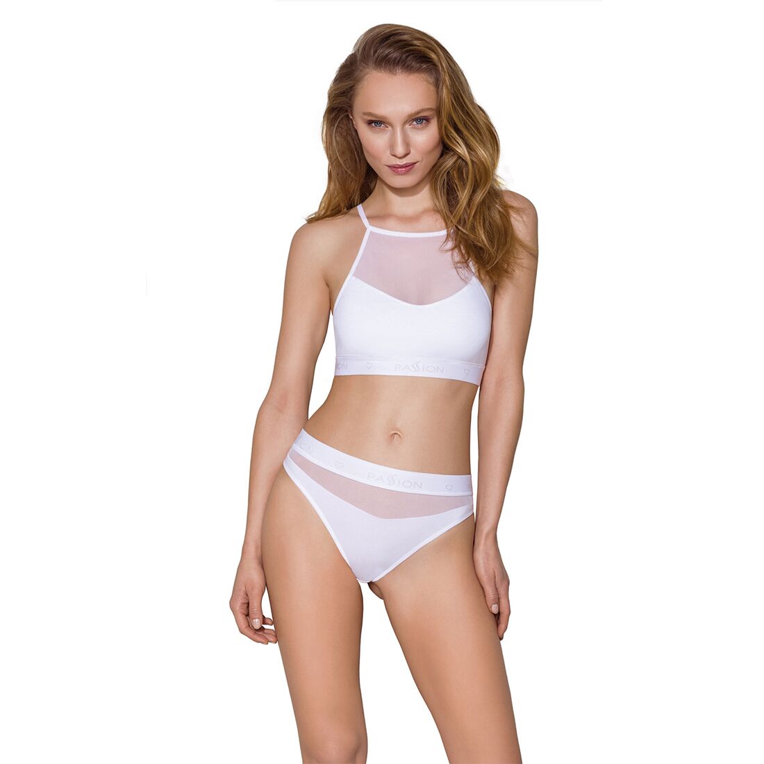 Passion (Польща) Трусики з прозорою вставкою Passion PS006 PANTIES M, white