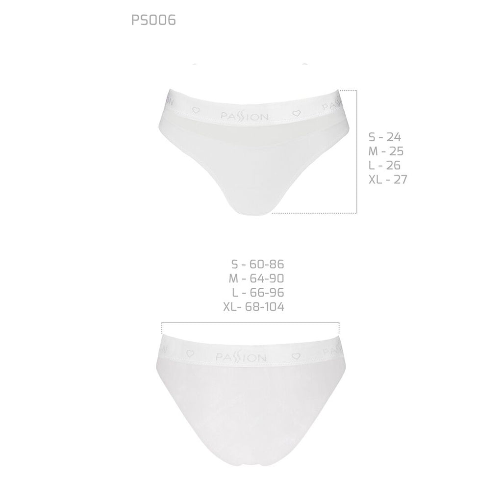 Passion (Польща) Трусики з прозорою вставкою Passion PS006 PANTIES XL, white