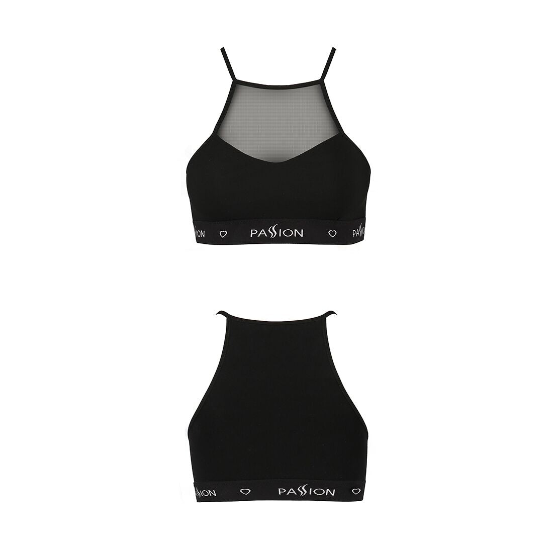 Passion (Польща) Спортивний топ з прозорою вставкою Passion PS006 TOP M, black