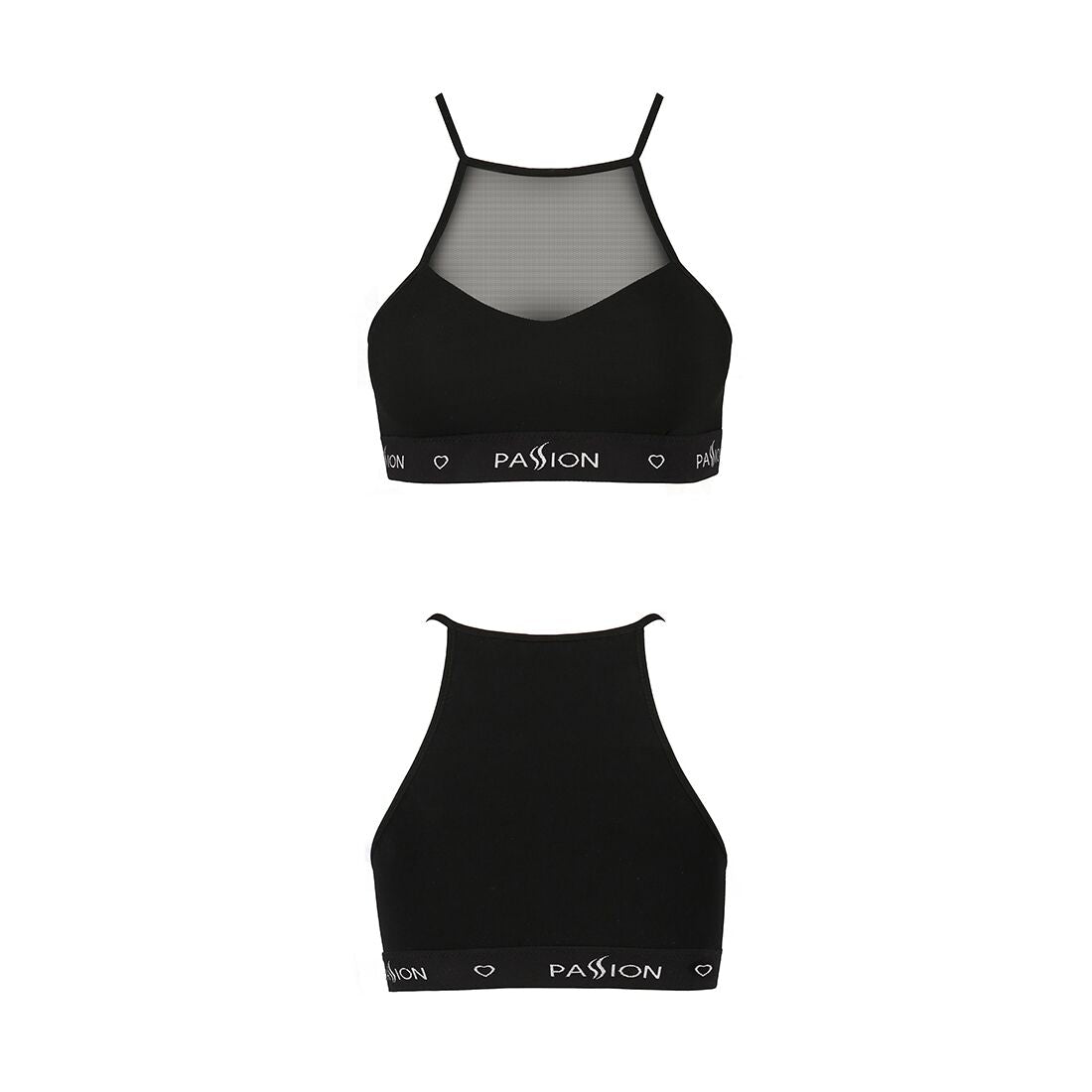 Passion (Польща) Спортивний топ з прозорою вставкою Passion PS006 TOP S, black