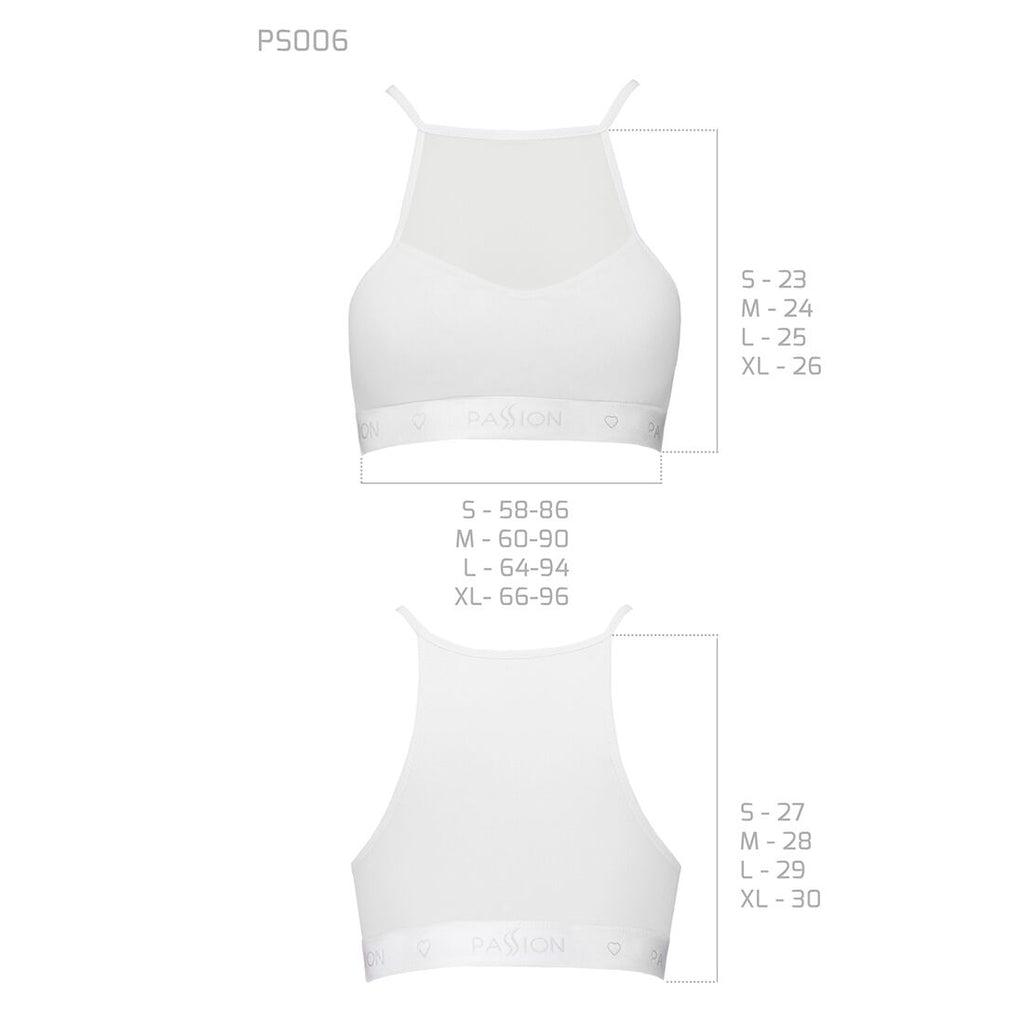Passion (Польща) Спортивний топ з прозорою вставкою Passion PS006 TOP L, white