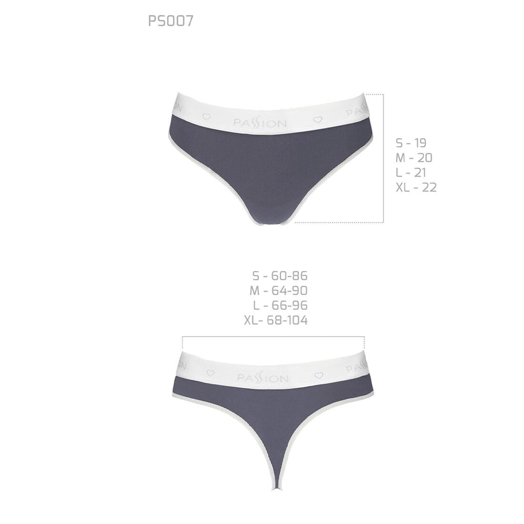 Passion (Польща) Спортивні трусики-стрінги Passion PS007 PANTIES XL, dark grey