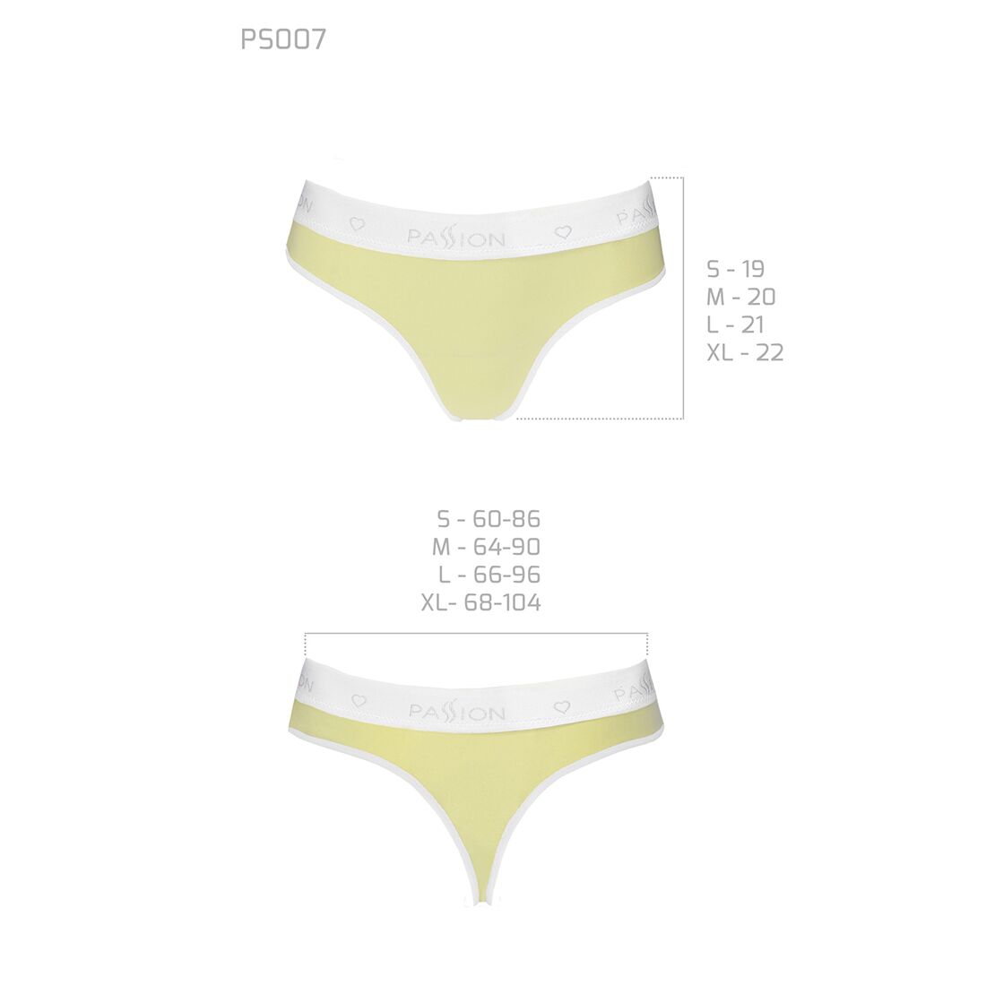 Passion (Польща) Спортивні трусики-стрінги Passion PS007 PANTIES M, yellow