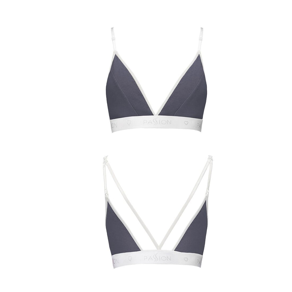 Passion (Польща) Спортивний топ з подвійними бретелями Passion PS007 TOP L, dark grey