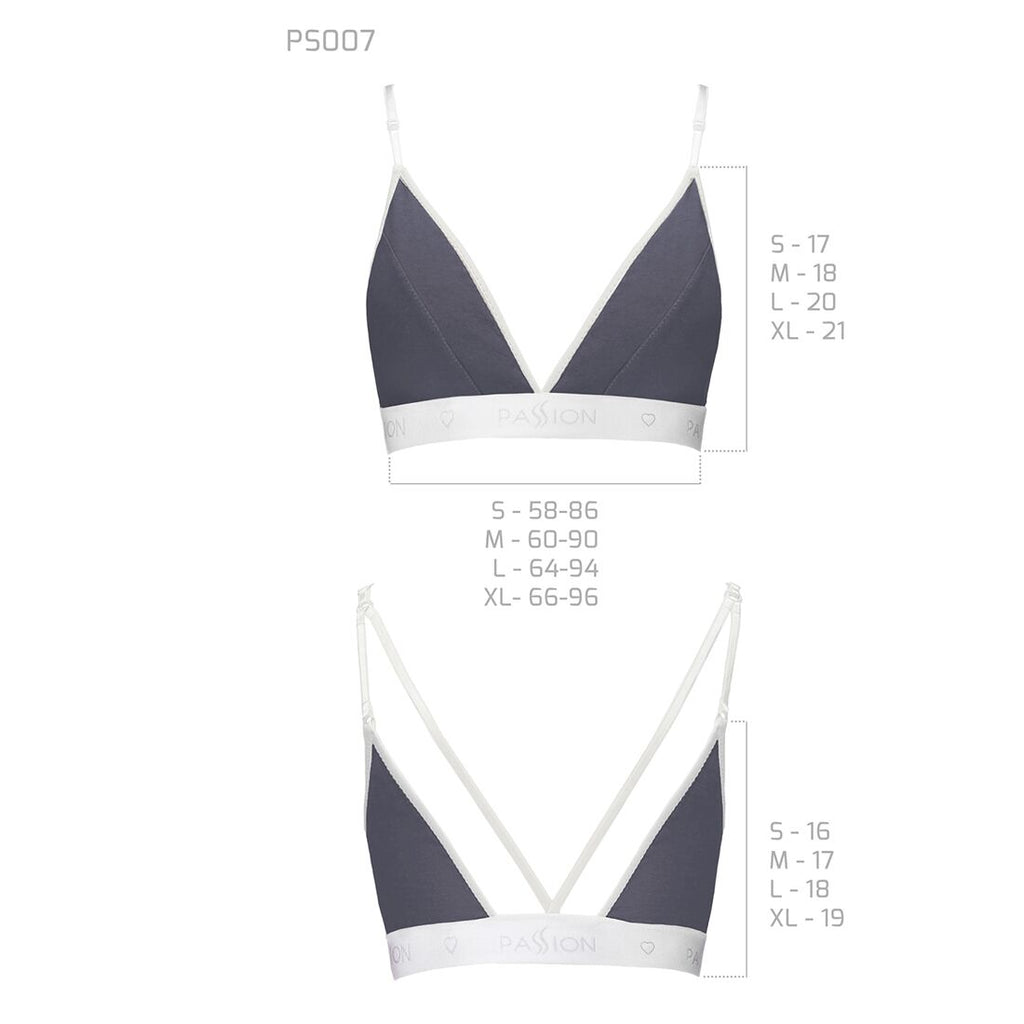 Passion (Польща) Спортивний топ з подвійними бретелями Passion PS007 TOP M, dark grey