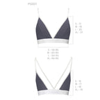 Спортивний топ з подвійними бретелями Passion PS007 TOP S, dark grey