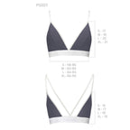 Спортивний топ з подвійними бретелями Passion PS007 TOP, dark