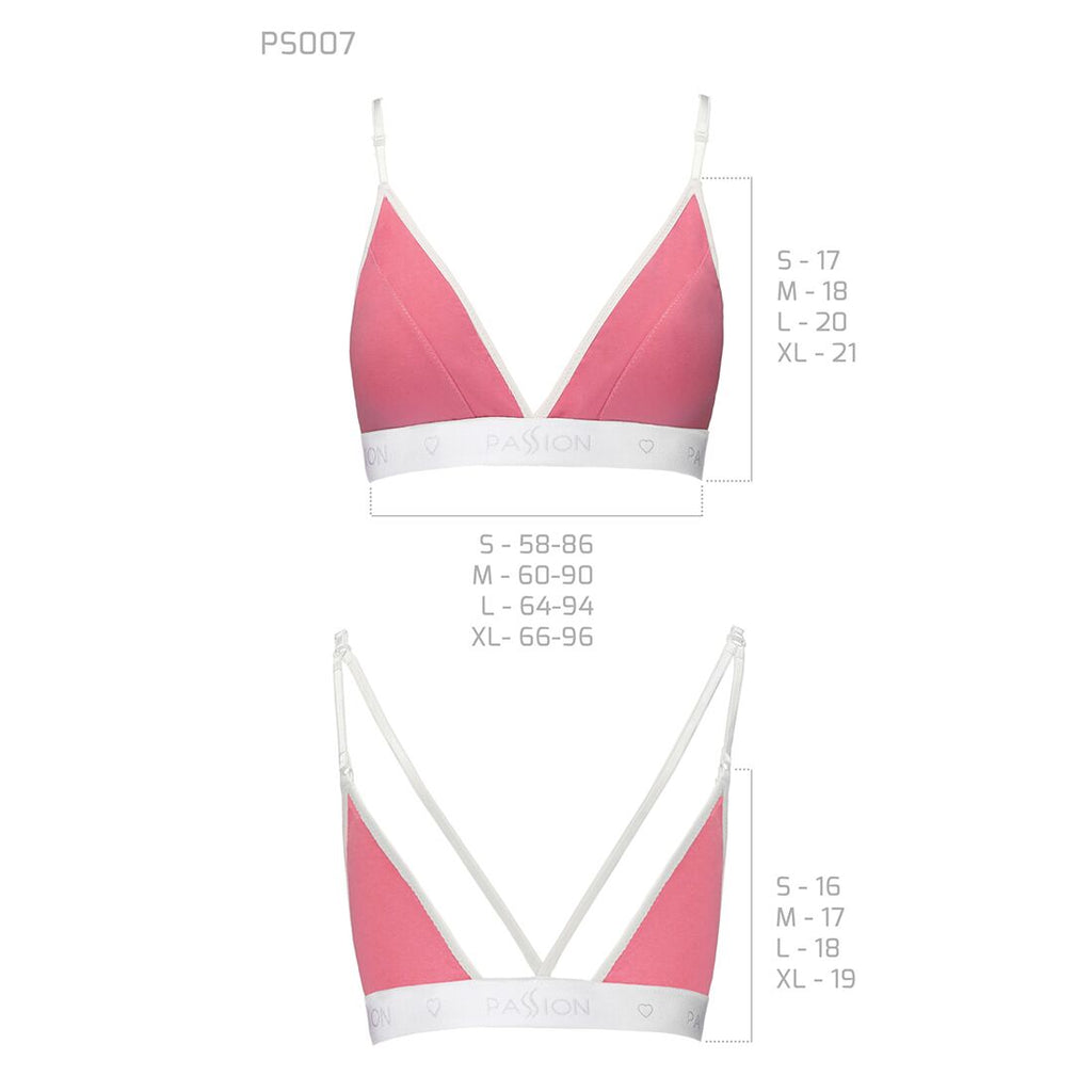 Passion (Польща) Спортивний топ з подвійними бретелями Passion PS007 TOP L, pink