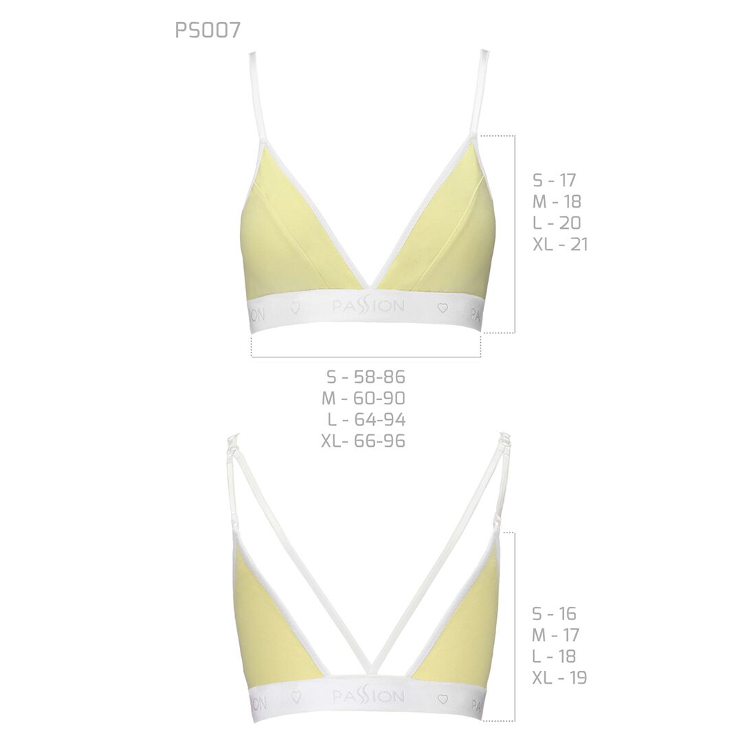 Passion (Польща) Спортивний топ з подвійними бретелями Passion PS007 TOP M, yellow