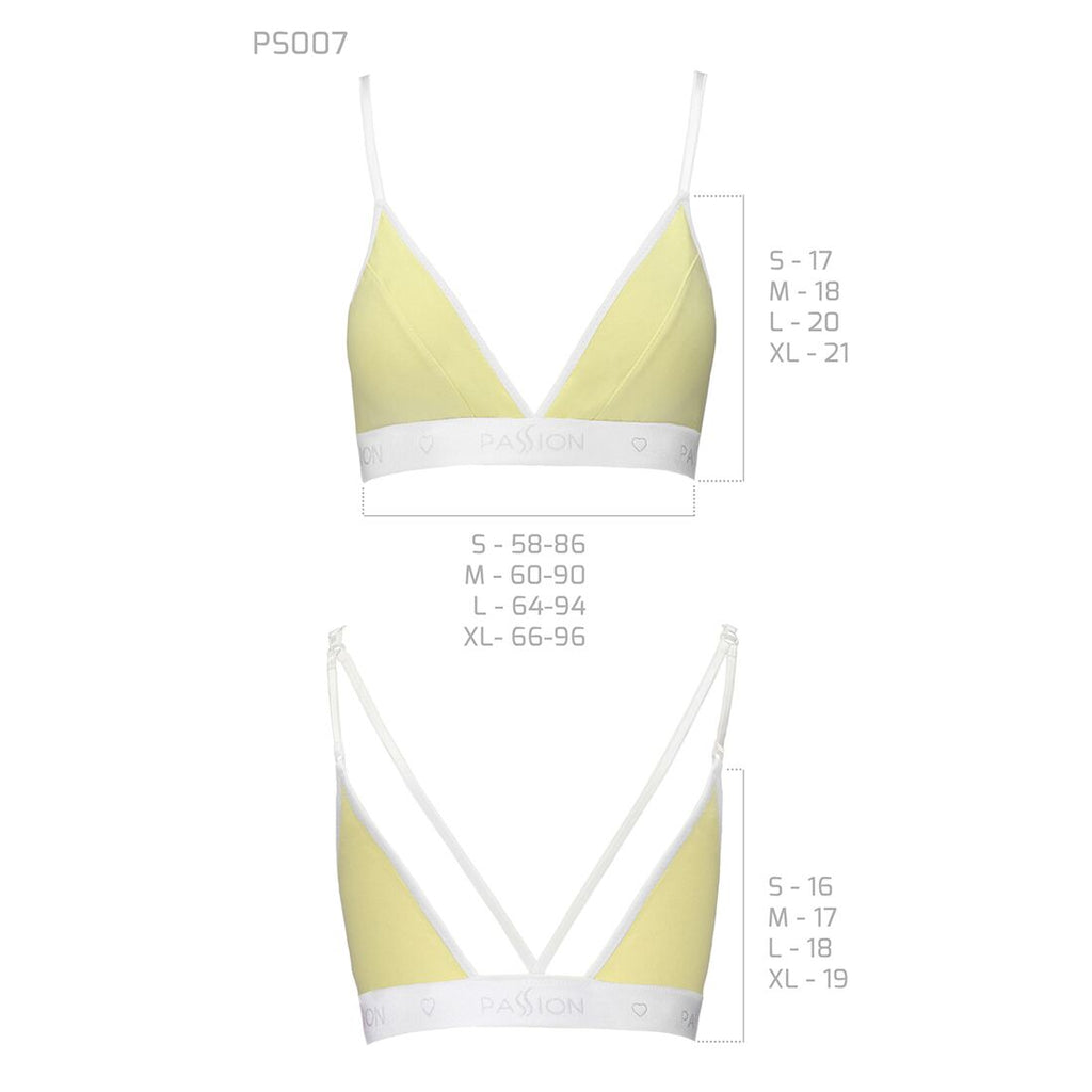 Passion (Польща) Спортивний топ з подвійними бретелями Passion PS007 TOP S, yellow