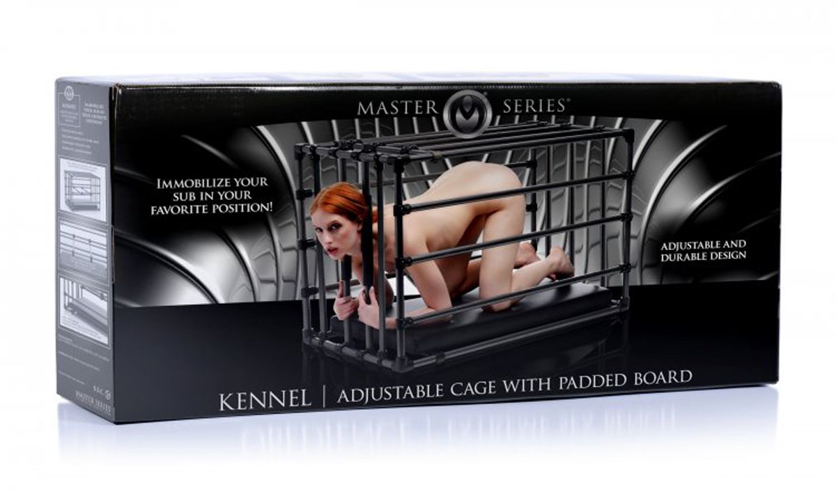 Master Series (США) Міцна розбірна клітка для покарань Kennel Adjustable Bondage Cage