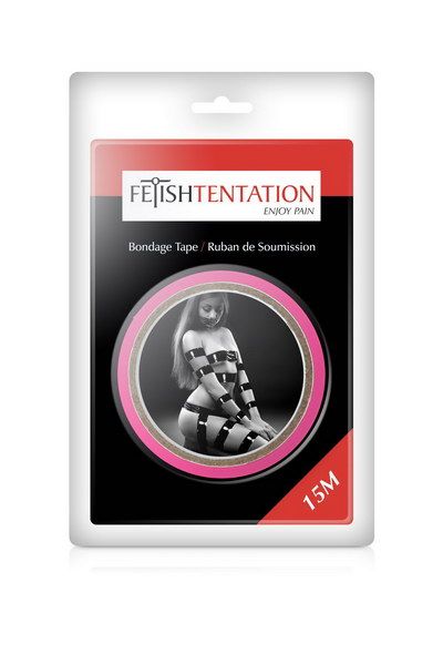 Fetish Tentation (Франція) Скотч для бондажа Fetish Tentation Fuchsia (15м), не липне до шкіри і волосків, тільки сам до себе