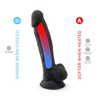 Фалоімітатор SilexD Vetus Black (MODEL 1 size 8in), двошаровий, силікон + Silexp