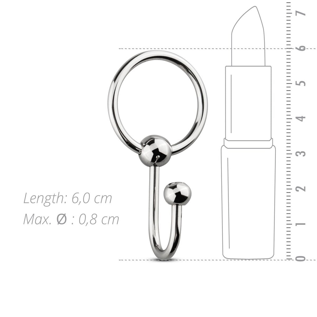 Sinner Gear Unbendable (Нідерланди) Уретральна вставка із кільцем Sinner Gear Unbendable – Sperm Stopper Solid, діаметр кільця 2,6 см