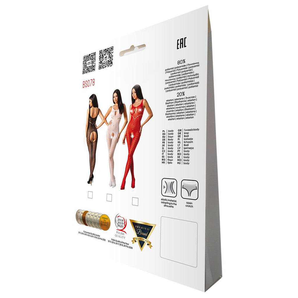 Passion (Польща) Бодістокінг з доступом до інтимних місць Passion BS078 white