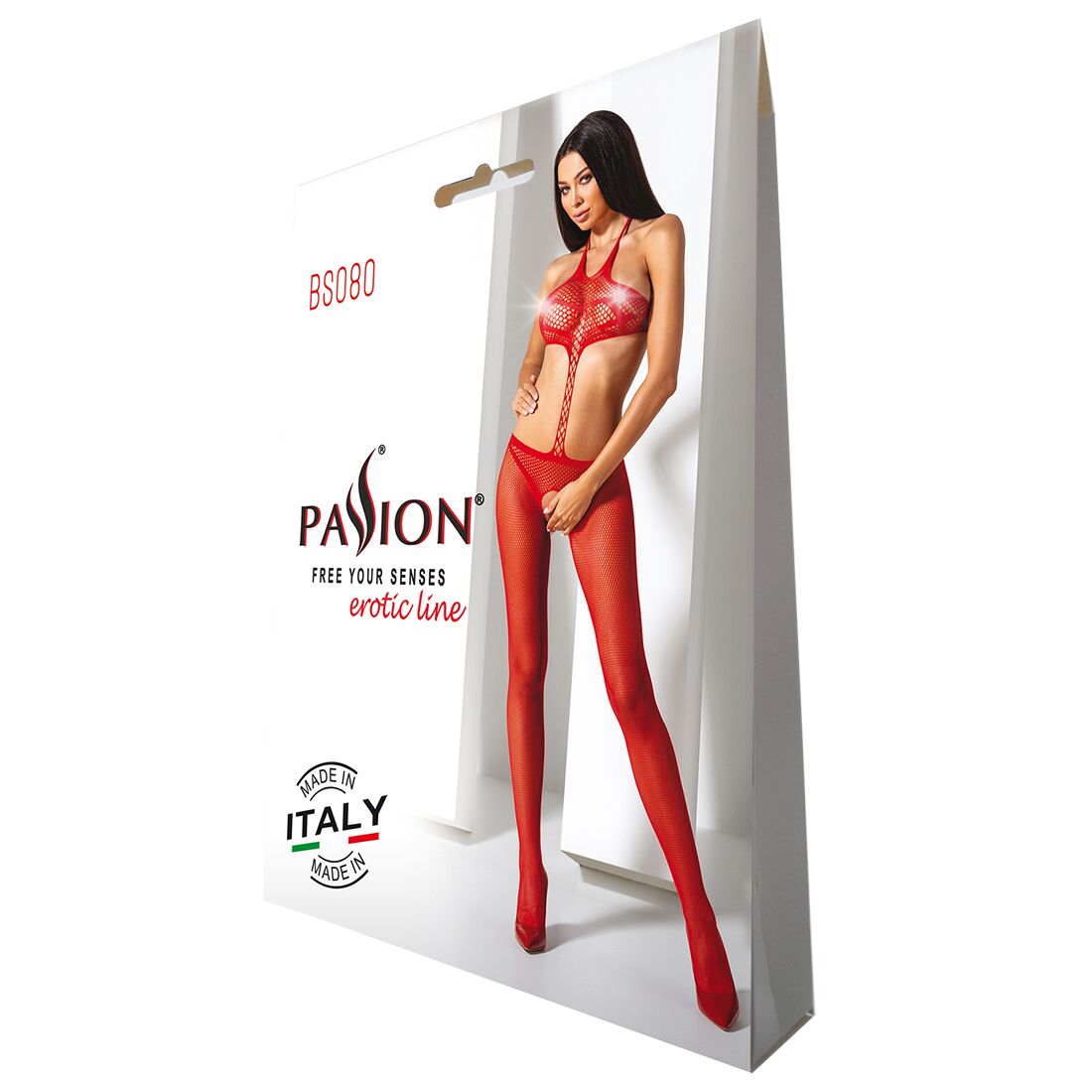 Passion (Польща) Відкритий бодістокінг Passion BS080 red