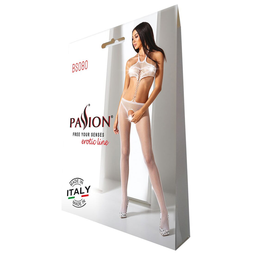 Passion (Польща) Відкритий бодістокінг Passion BS080 white