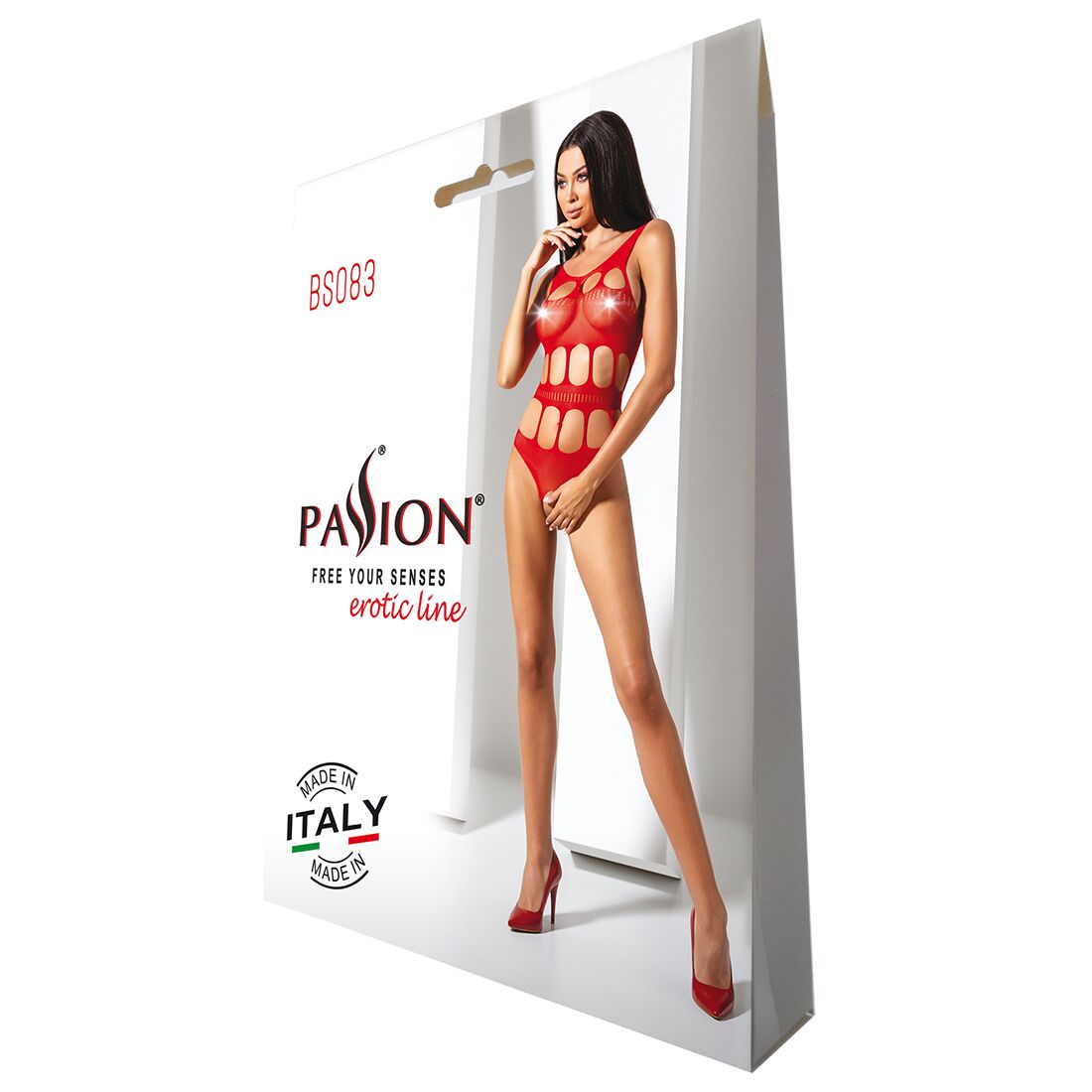 Passion (Польща) Сексуальний боді з вирізами Passion BS083 red