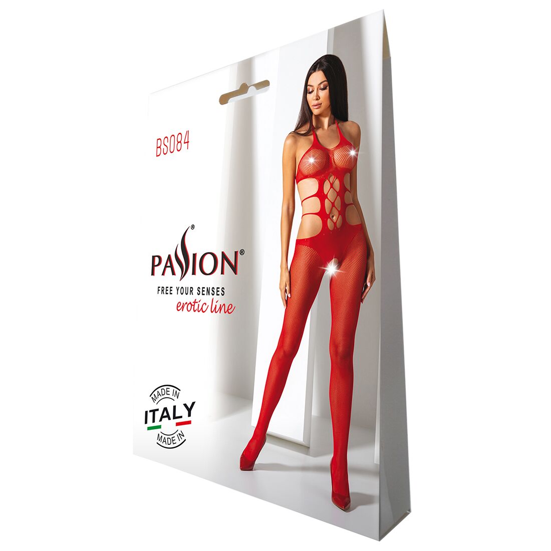 Passion (Польща) Еротичний бодістокінг Passion BS084 red