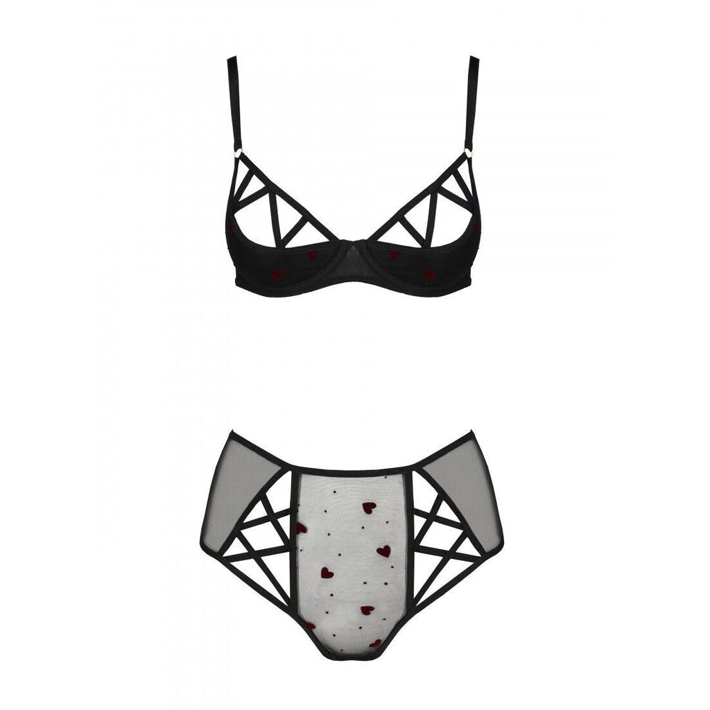 Passion (Польща) Еротичний комплект з малюнком Passion LOVELIA BIKINI S/M, black