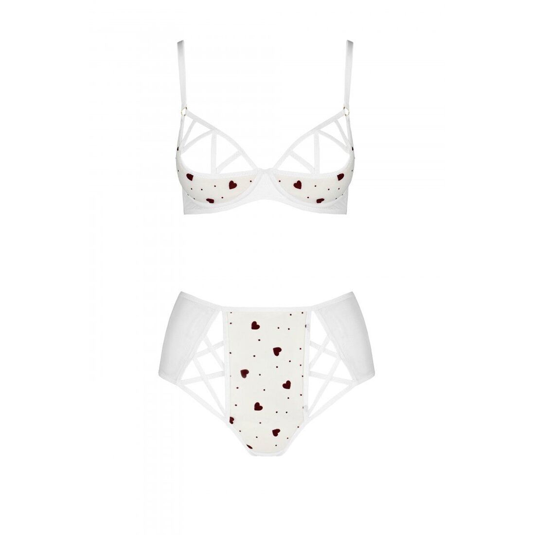 Passion (Польща) Еротичний комплект з малюнком Passion LOVELIA BIKINI L/XL, white