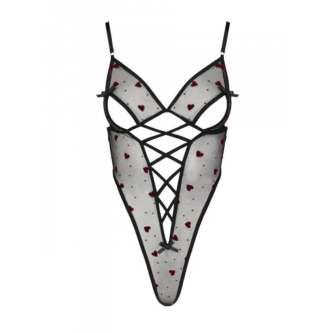 Passion (Польща) Еротичний боді з малюнком Passion LOVELIA BODY S/M, black