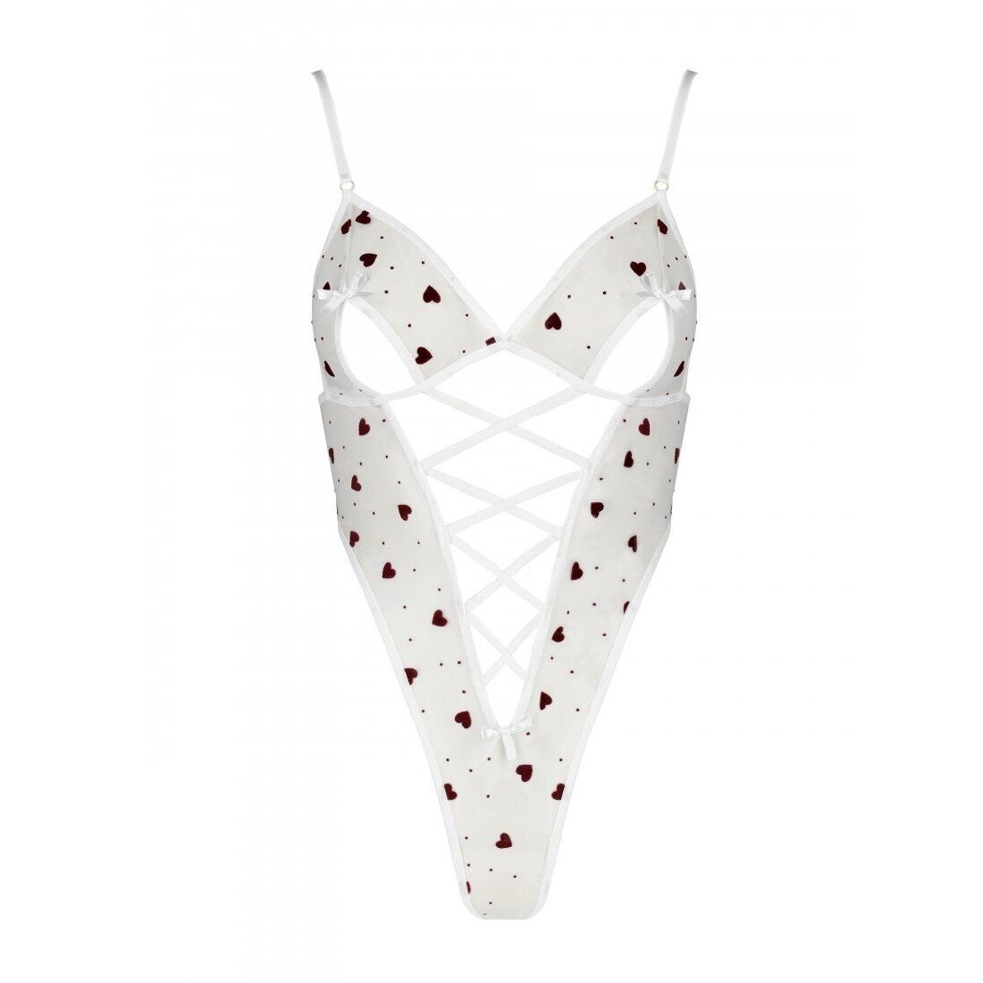 Passion (Польща) Еротичний боді з малюнком Passion LOVELIA BODY L/XL, white