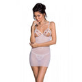 Passion (Польща) Сорочка з вирізами на грудях, стрінги Passion LOVELIA CHEMISE S/M, white
