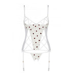 Корсет з підв'язками, стрінги Passion LOVELIA CORSET S/M