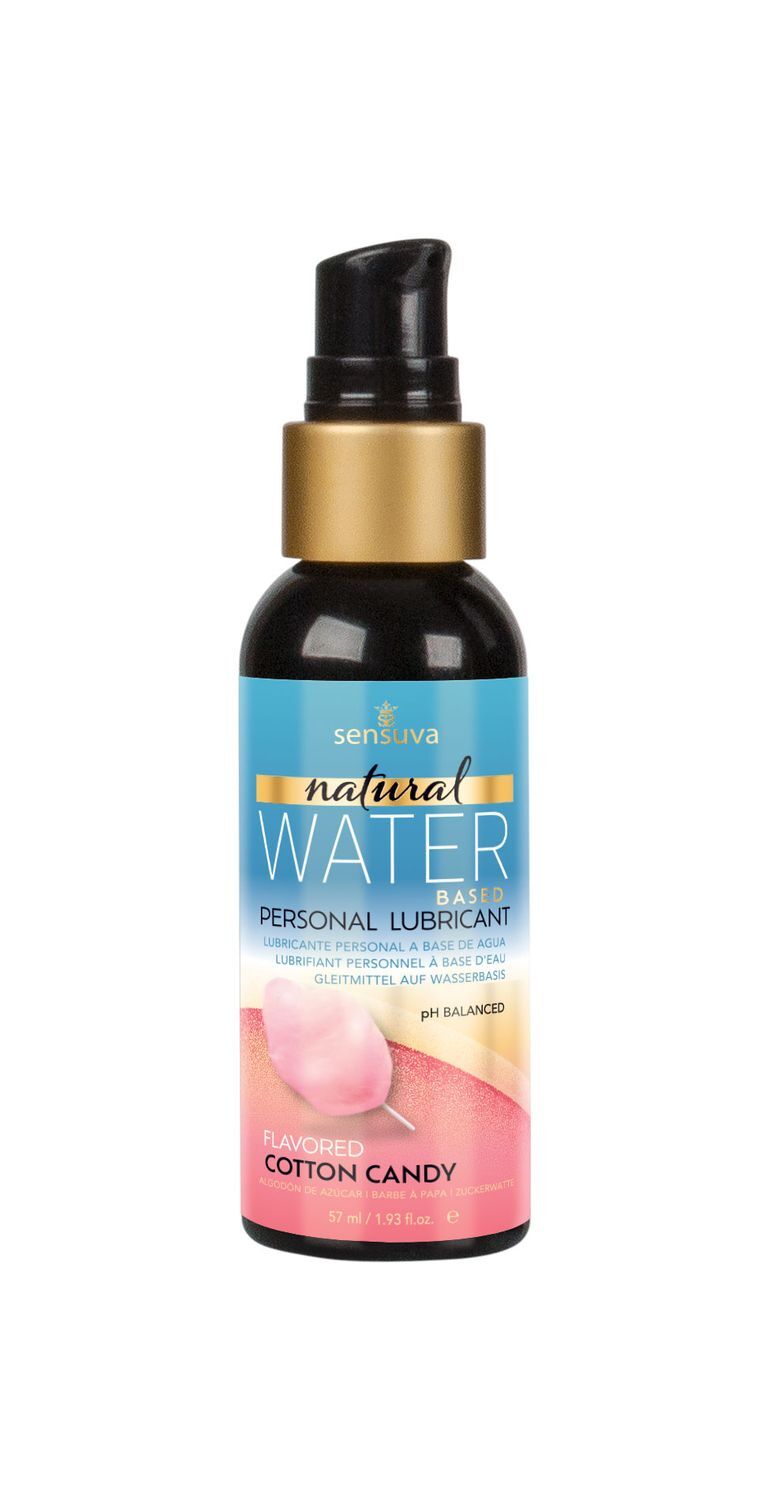 Sensuva (США) Змазка на водній основі Sensuva Natural Water-Based Cotton Candy (57 мл) без гліцерину та парабенів