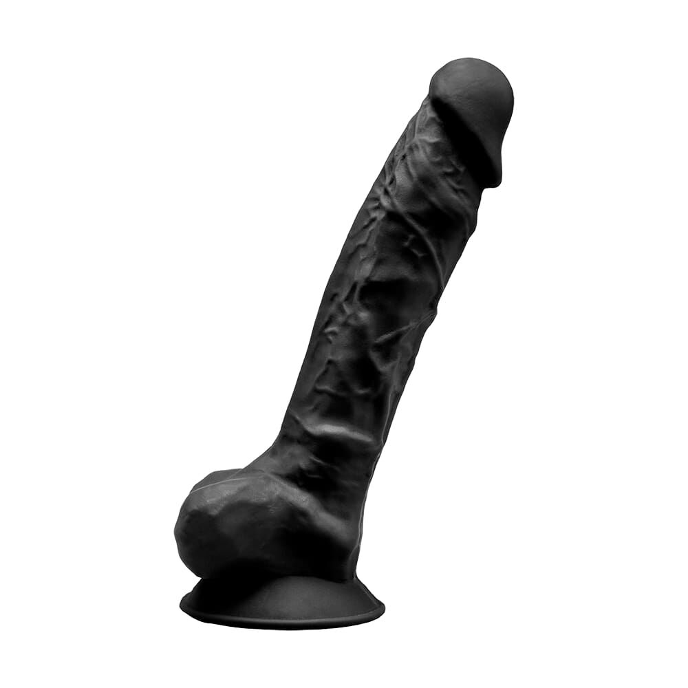 Фалоімітатор SilexD Tomas Black (MODEL 1 size 9in), двошаровий, силікон + Silexp