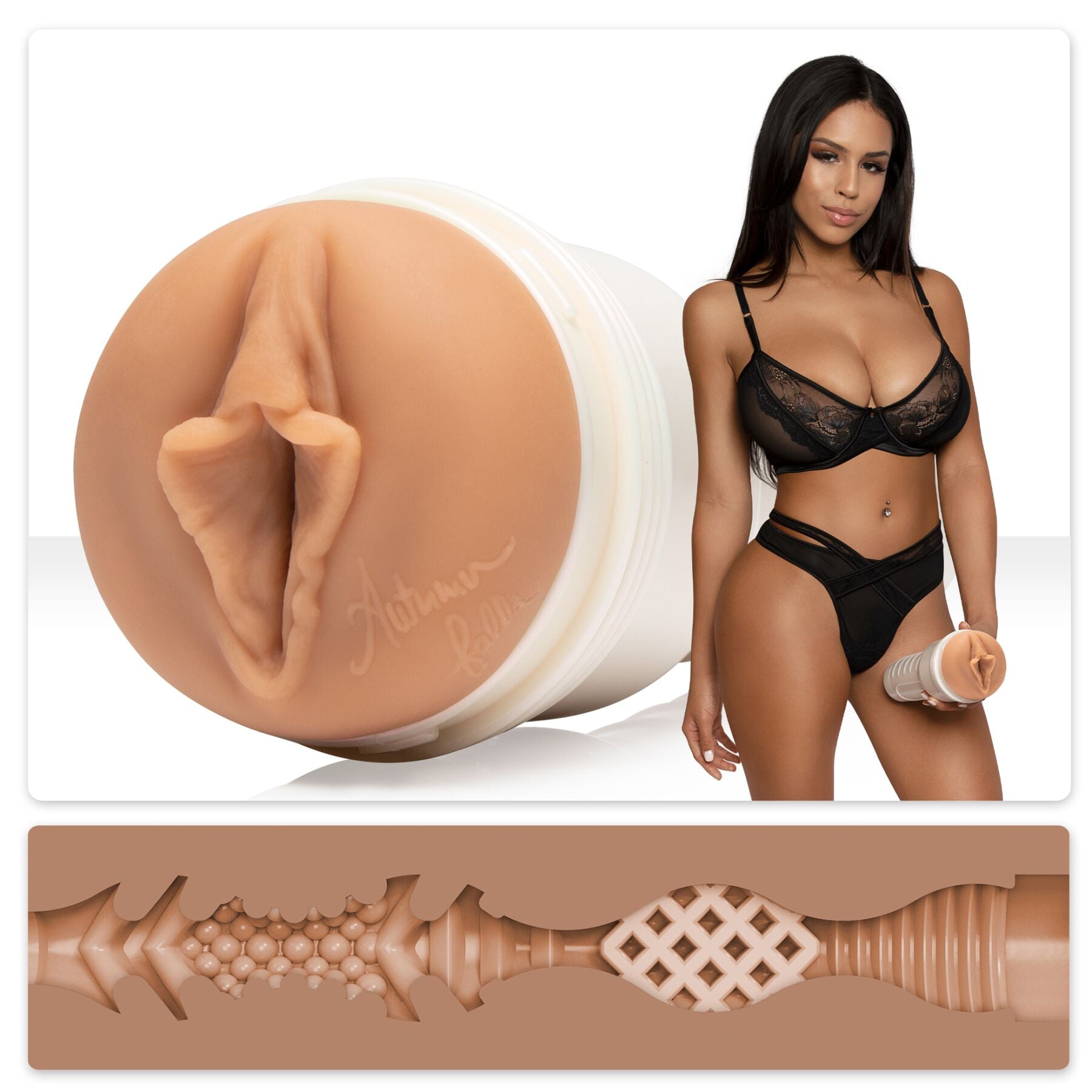 Fleshlight (США) Мастурбатор Fleshlight Girls: Autumn Falls - Cream, зі зліпка вагіни, дуже ніжний