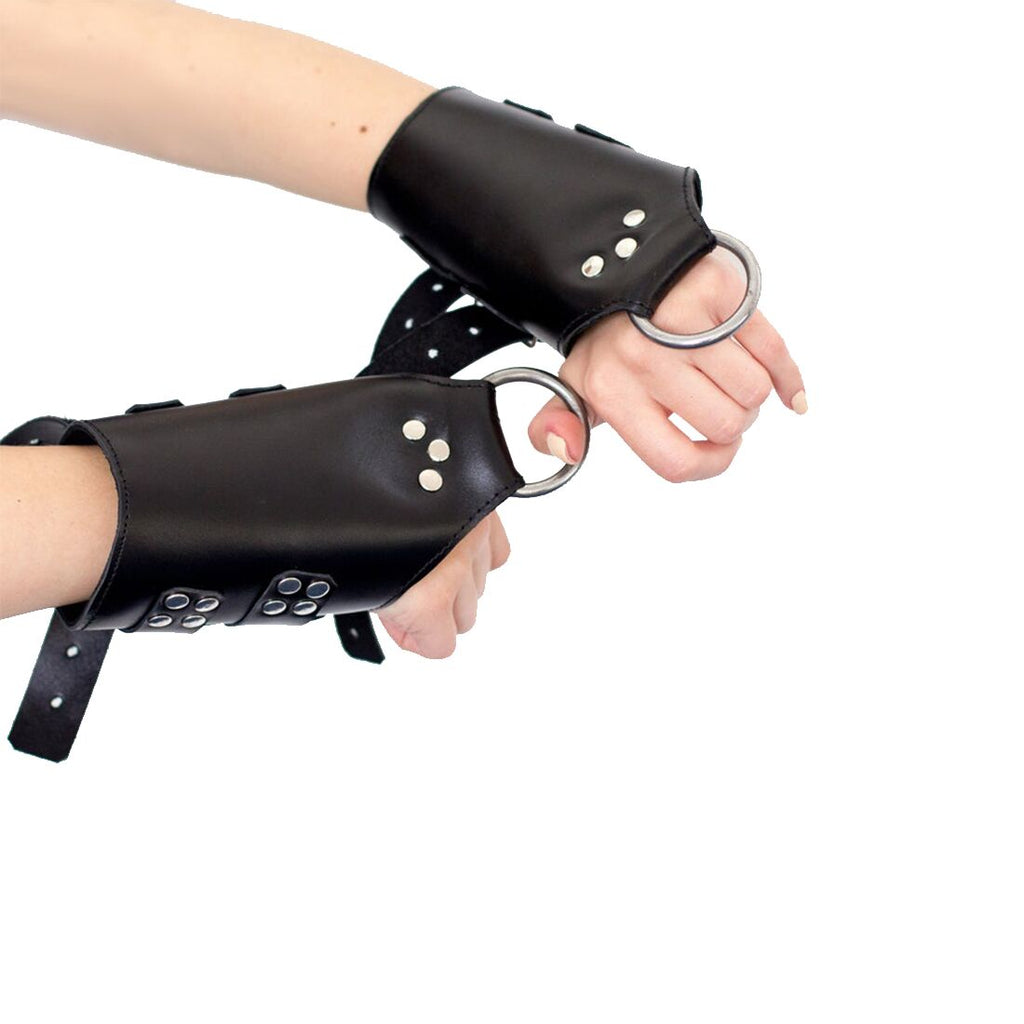 Art of Sex (Україна) Манжети для підвісу за руки Art of Sex – Kinky Hand Cuffs For Suspension, чорні, натуральна шкіра