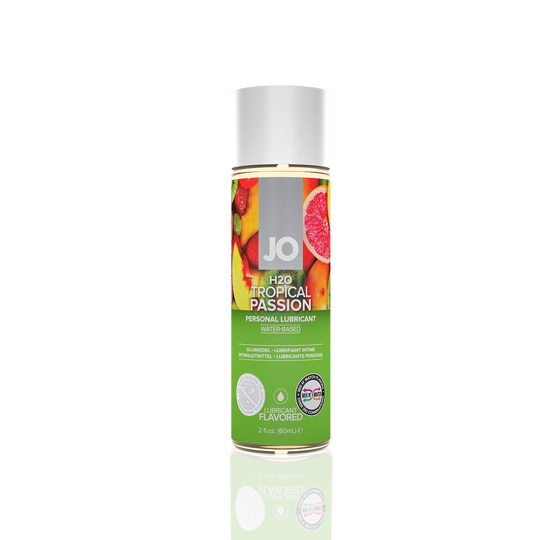 JO (США) Змазка на водній основі JO H2O — Tropical Passion (60 мл) без цукру, рослинний гліцерин
