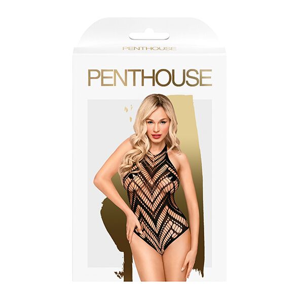 Penthouse (Німеччина) Боді з геометричним орнаментом Penthouse - Go Hotter Black XL