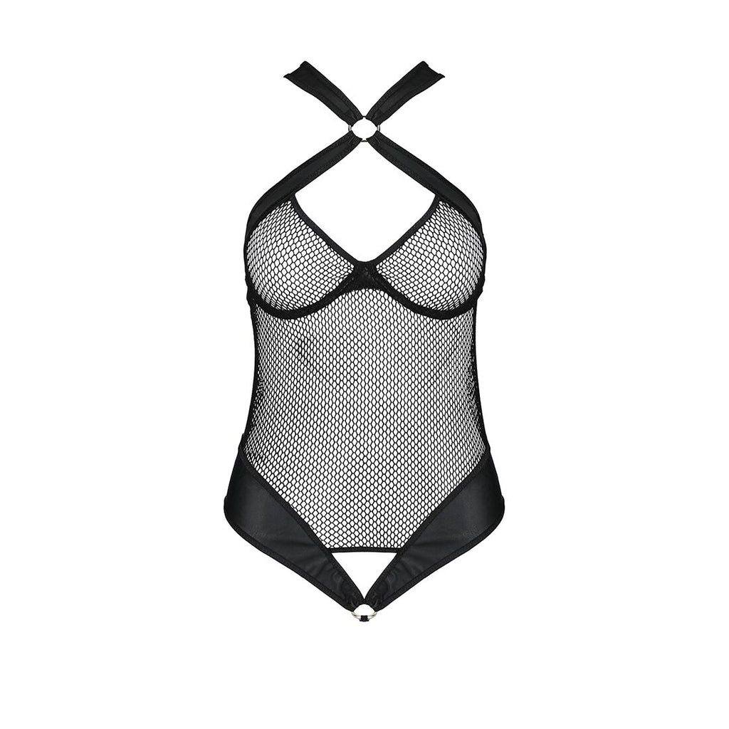 Passion (Польща) Сітчастий боді з халтером Passion Amanda Body L/XL, black