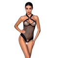 Passion (Польща) Сітчастий боді з халтером Passion Amanda Body L/XL, black