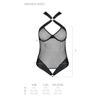 Сітчастий боді з халтером Passion Amanda Body S/M, black