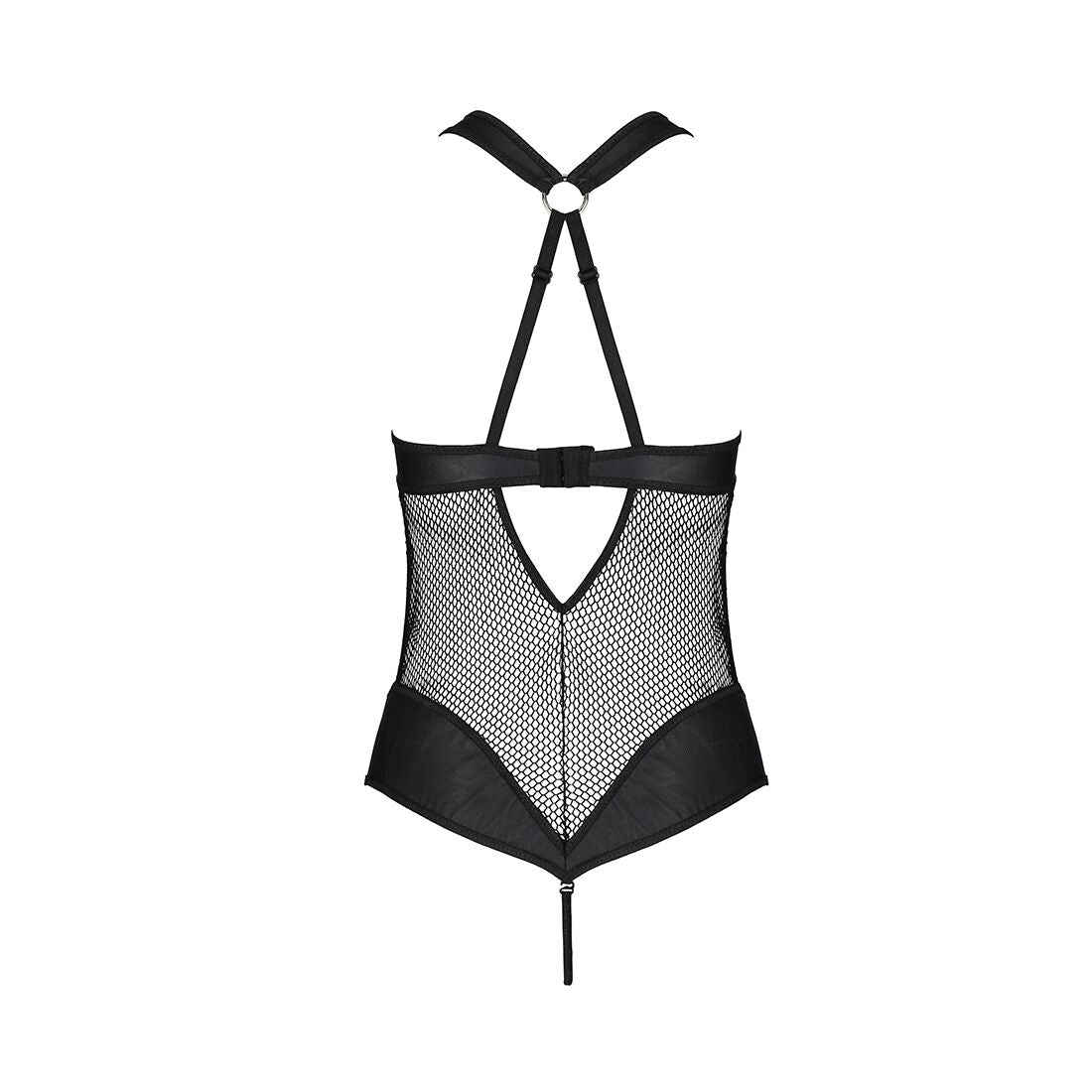 Passion (Польща) Сітчастий боді з халтером Passion Amanda Body XXL/XXXL, black