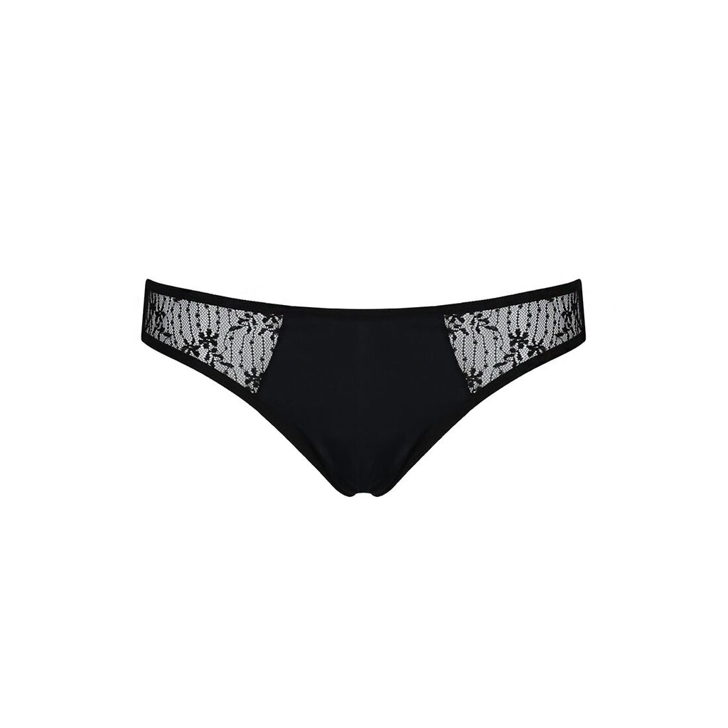 Passion (Польща) Трусики-сліпи з мереживною сіточкою Passion DINA THONG S/M, black