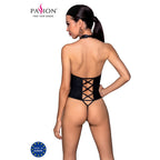 Боді з еко-шкіри з імітацією шнурівки та відкритим доступом Passion NANCY BODY